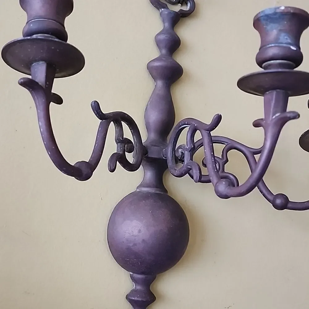 Vintage Sconce West Virginia Metal Crafters 3 Arm Sconce